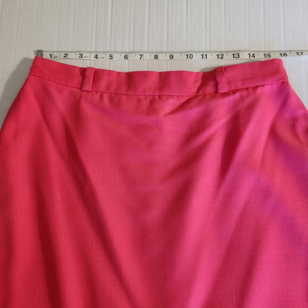 Oscar de La Renta Vintage Women's Size 10 Pink Zip Close Lined Pencil Skirt - Picture 10 of 12